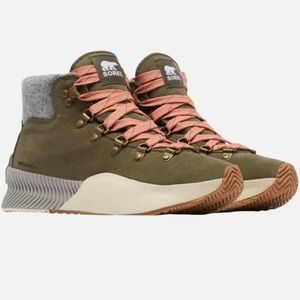 Sorel Olive and Pink Out ‘N About Winter Boots